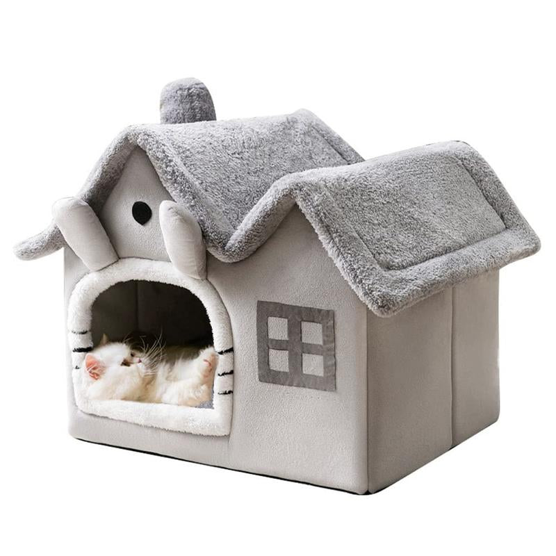 Luxury Double Roof Indoor Dog House Cat Nest, House Shaped Pet Bed, Double-Top Removable and Washable Dog House, Winter Warm Pet Tent, Cat Products, Pet Products,Cat Patio,Valentine'S Day Gift